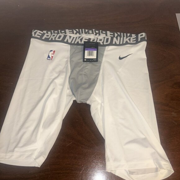 NBA Authentic Nike Pro-Compression Shorts- White- Men’s Size 3XL New 880802-101 - Picture 1 of 5